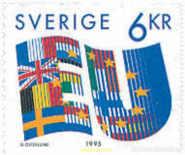Sellos: 113626 MNH SUECIA 1995 ADHESION DE SUECIA A LA UNION EUROPEA