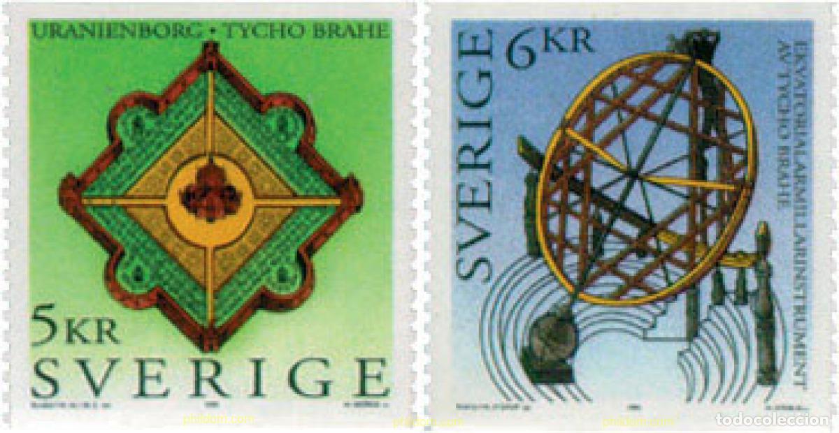 Sellos: 113660 MNH SUECIA 1995 HOMENAJE AL ASTRONOMO TYCHO BRAHE