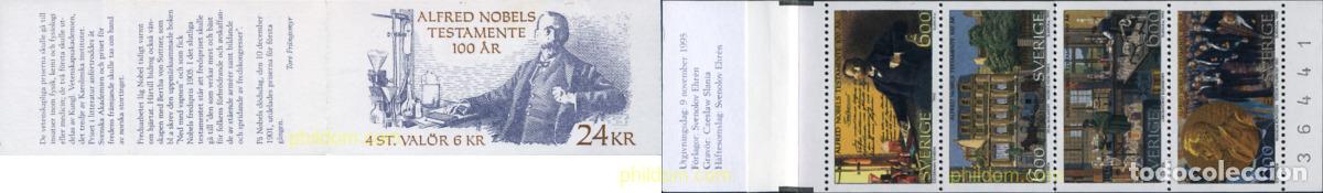 Sellos: 113690 MNH SUECIA 1995 CENTENARIO DEL TESTAMENTO DE ALFRED NOBEL