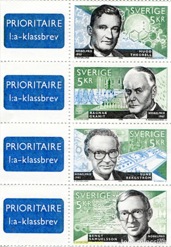 Sellos: 113797 MNH SUECIA 1996 PREMIOS NOBEL DE MEDICINA
