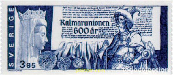 Sellos: 113865 MNH SUECIA 1997 600 ANIVERSARIO DE LA UNION DE KALMAR