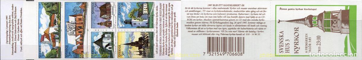 Sellos: 113863 MNH SUECIA 1997 EDIFICIOS DE SUECIA. IGLESIAS