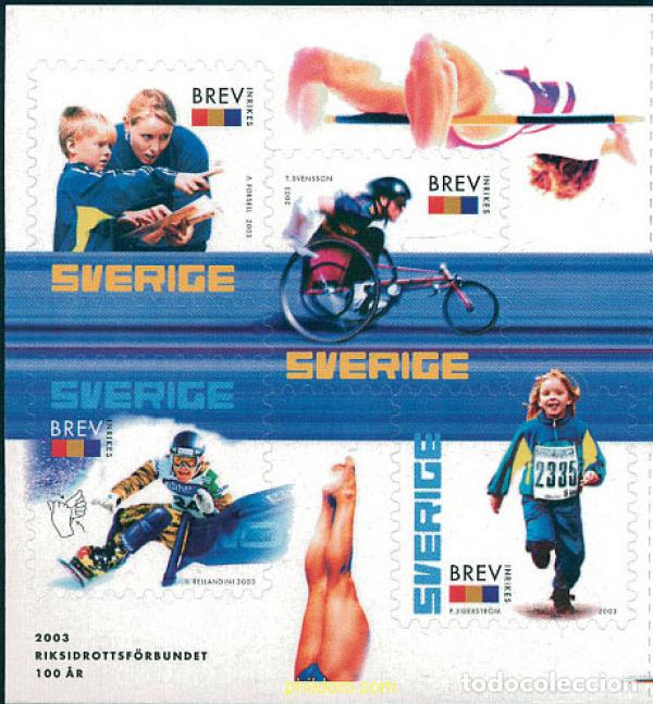 Sellos: 135242 MNH SUECIA 2003 CENTENARIO DE LA FEDERACION SUECA DE DEPORTE