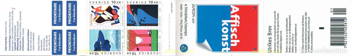 Sellos: 114646 MNH SUECIA 2003 EUROPA CEPT. ARTE DEL CARTEL