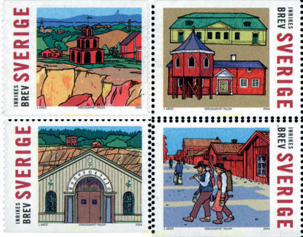 Sellos: 142070 MNH SUECIA 2004 PATRIMONIO MUNDIAL