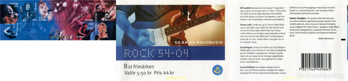 Sellos: 222080 MNH SUECIA 2004 50 ANIVERSARIO DEL ROCK
