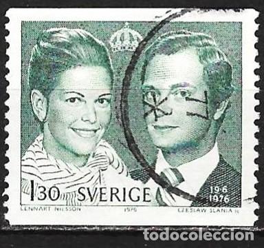 Sellos: Suecia 1976 - Mi 953A - YT 926 - Boda real