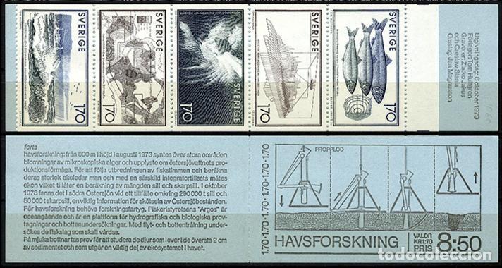 Sellos: SUECIA 1979 CARNET BIOLOGIA MARINA