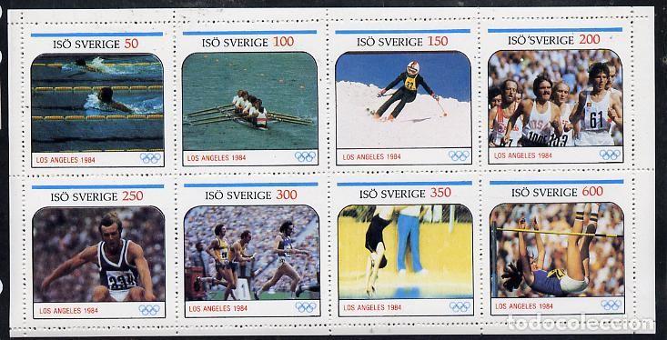 Sellos: ISO SUECIA 1984 SHEET MNH LOS ANGELES OLYMPIC GAMES JUEGOS OLIMPICOS JEUX OLYMPIQUES SPORTS DEPORTES