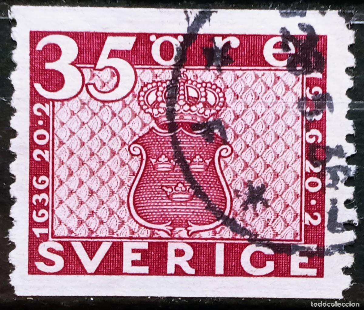 Sellos: SUECIA - IVERT 241 USADO - ESCUDO DE SUECIA EL DE LA FOTO