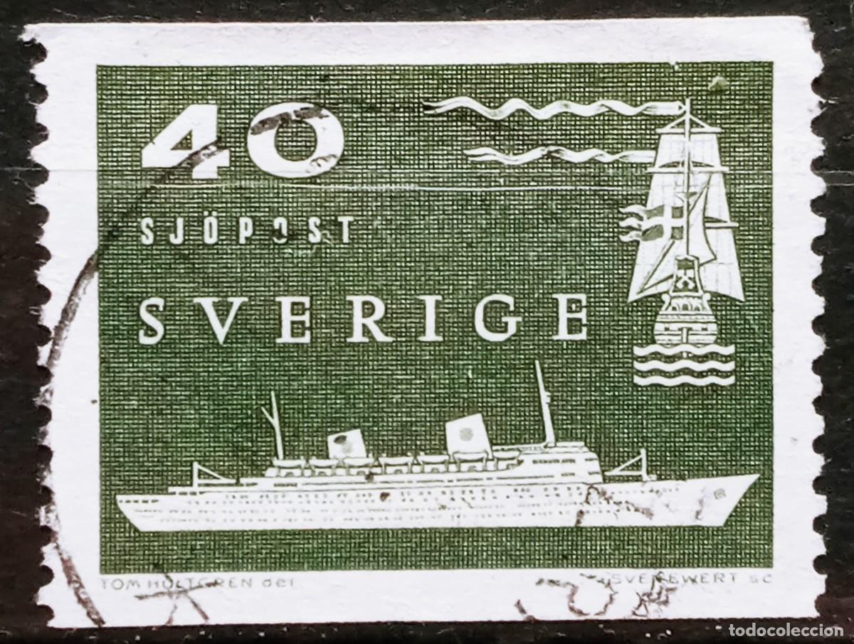 Sellos: SUECIA - IVERT 428 USADO - BARCOS MARINA SUECA EL DE LA FOTO