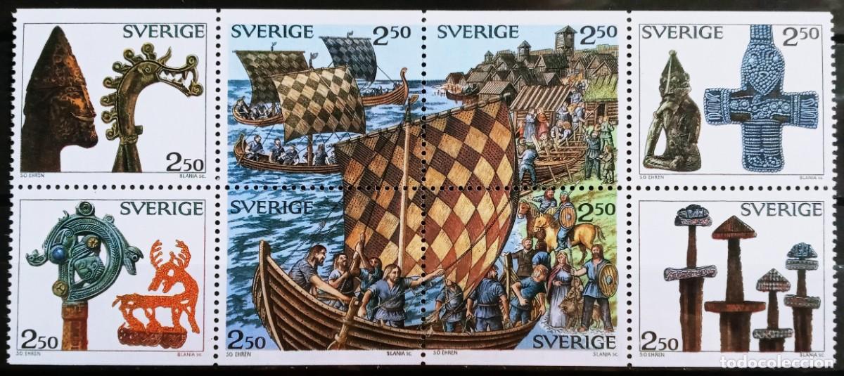 Sellos: SUECIA - IVERT 1575/82 NUEVO ** - LOS VIKINGOS - A&Ntilde;O 1990