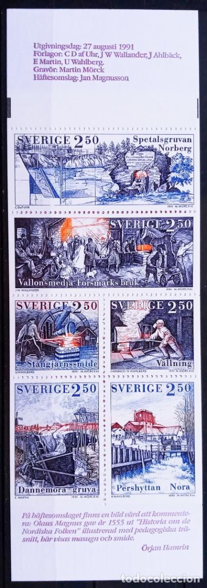 Sellos: SUECIA - IVERT 1656/61 CARNET C1656 NUEVOS ** LA INDUSTRIA SIDERULGICA A&Ntilde;O 1991