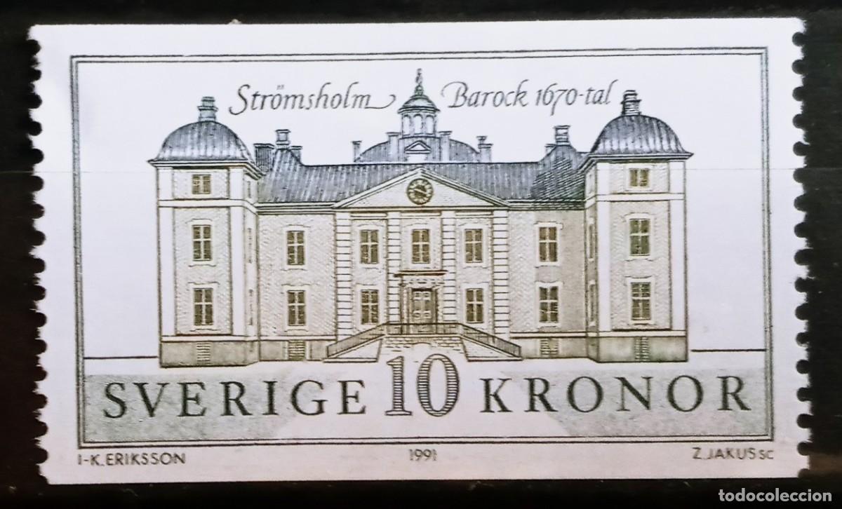 Sellos: SUECIA - IVERT 1666 NUEVO ** CASTILLOS BARROCO DE ESTOCOLMO A&Ntilde;O 1991