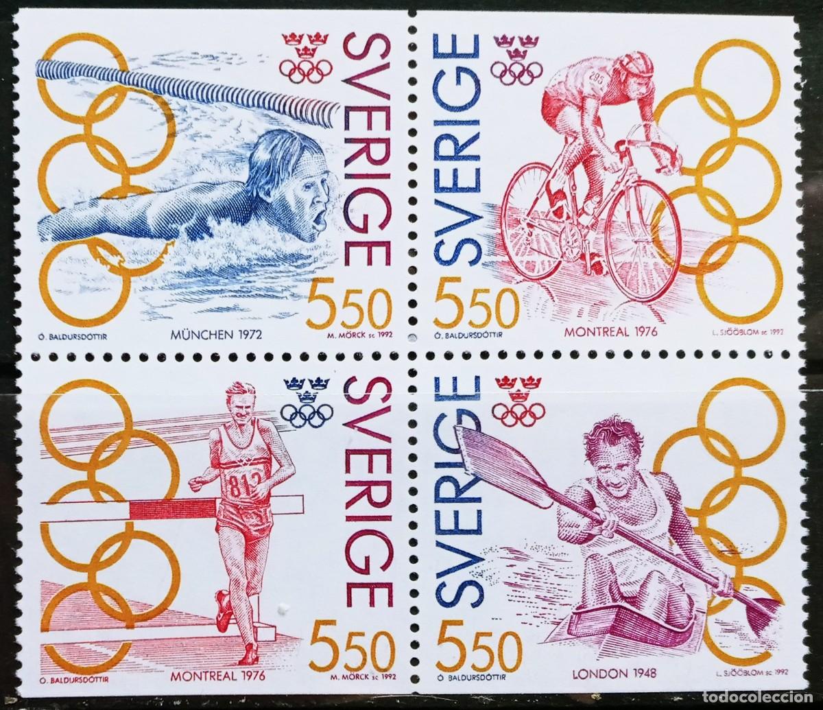 Sellos: SUECIA - IVERT 1703/06 NUEVOS ** CAMPEONES SUECOS MEDALLAS DE ORO EN LOS JJ.OO. A&Ntilde;O 1992
