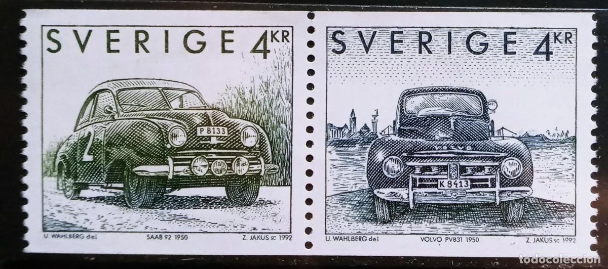 Stamps: SUECIA - IVERT 1728/29 NUEVO ** AUTOMOVILES SUECOS A&Ntilde;O 1992
