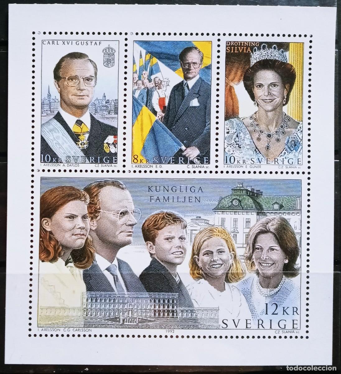 Sellos: SUECIA - IVERT 1775/78 NUEVO ** FAMILIA REAL SUECA - A&Ntilde;O 1993