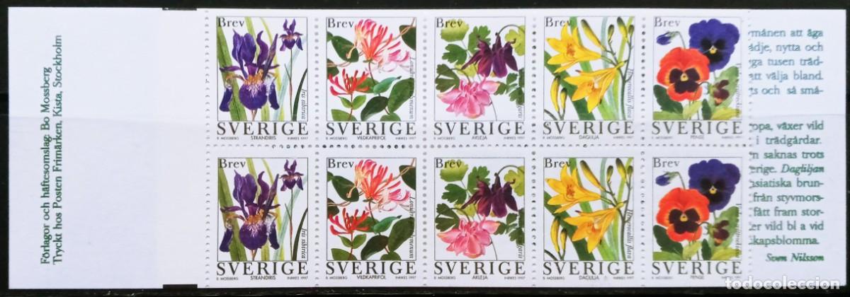 Sellos: SUECIA - IVERT 1978/82 CARNET C1978 NUEVOS ** FLORES DE JARDIN A&Ntilde;O 1977