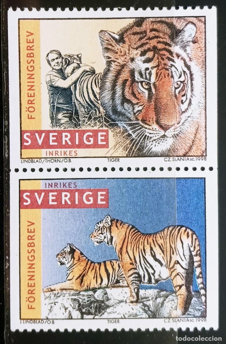 Sellos: SUECIA - IVERT 2017/18 NUEVOS ** FAUNA SALVAJE TIGRES A&Ntilde;O 1998