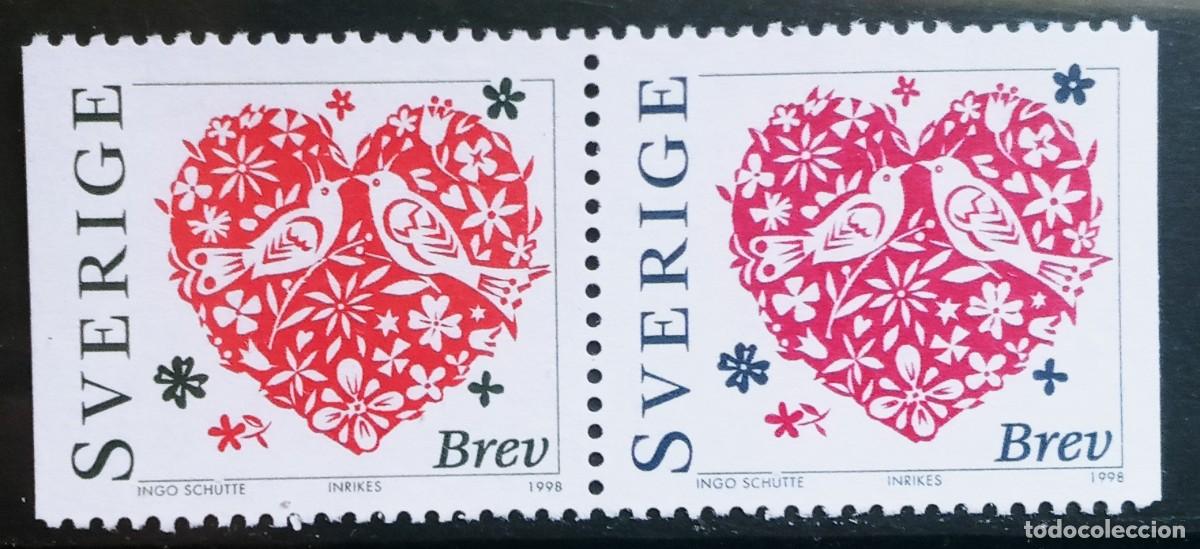 Sellos: SUECIA - IVERT 2019/20 NUEVOS ** SAN VALENTIN A&Ntilde;O 1998