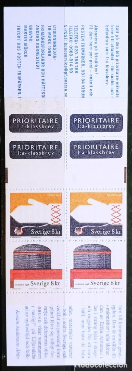 Sellos: SUECIA - IVERT 2025/27 CARNET C2028 NUEVOS ** ARTESANIA SUECAS A&Ntilde;O 1998