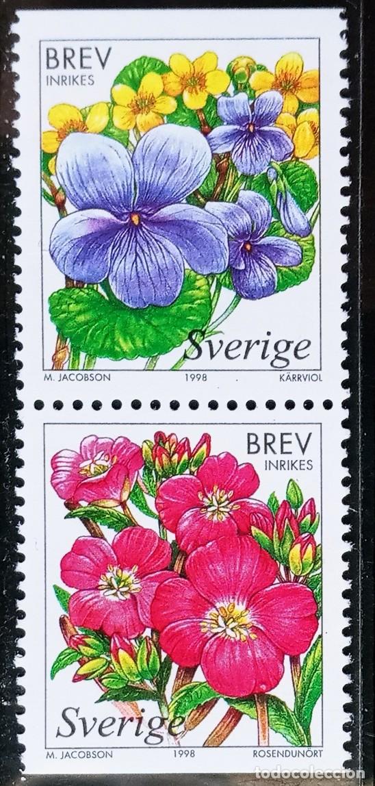 Sellos: SUECIA - IVERT 2043/44 NUEVOS ** SERIE FLORA FIORES DE PANTANOS A&Ntilde;O 1998