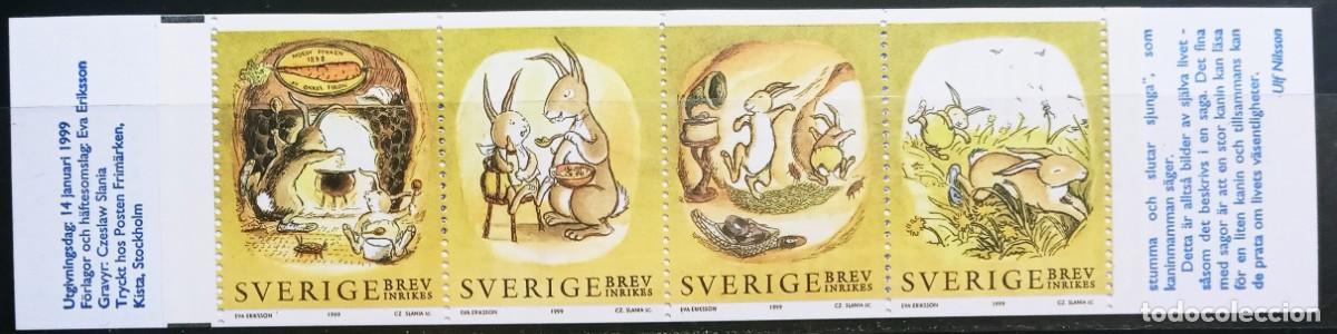 Sellos: SUECIA - IVERT 2071/74 CARNET C2071 NUEVOS ** NUEVO A&Ntilde;O CHINO EL A&Ntilde;O DE LA LIEBRE 1999