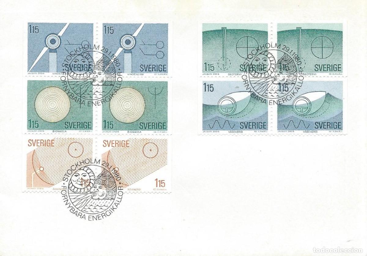 Sellos: 1980. SUECIA/SWEDEN. SPD/FDC. ENERG&Iacute;AS RENOVABLES/GREEN ENERGY. MEDIO AMBIENTE/ENVIRONMENT.