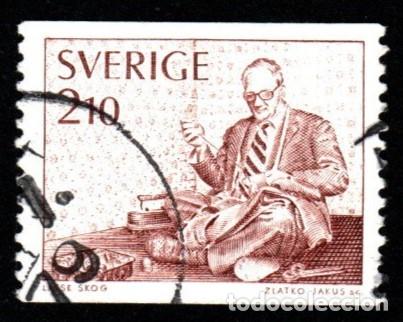 Sellos: Suecia. Sastre. 1977 YT-956 S. Completa. usado