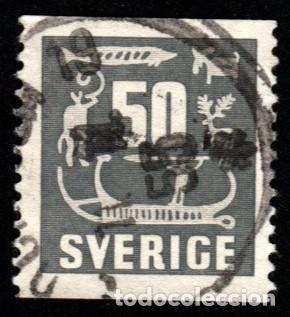 Sellos: Suecia. Grabados Rupestres. 1954. YT-389 usado