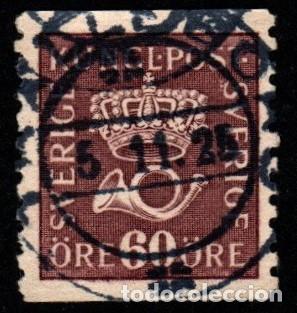 Sellos: Suecia. Emblema Postal. 1920-24. YT-142 usado