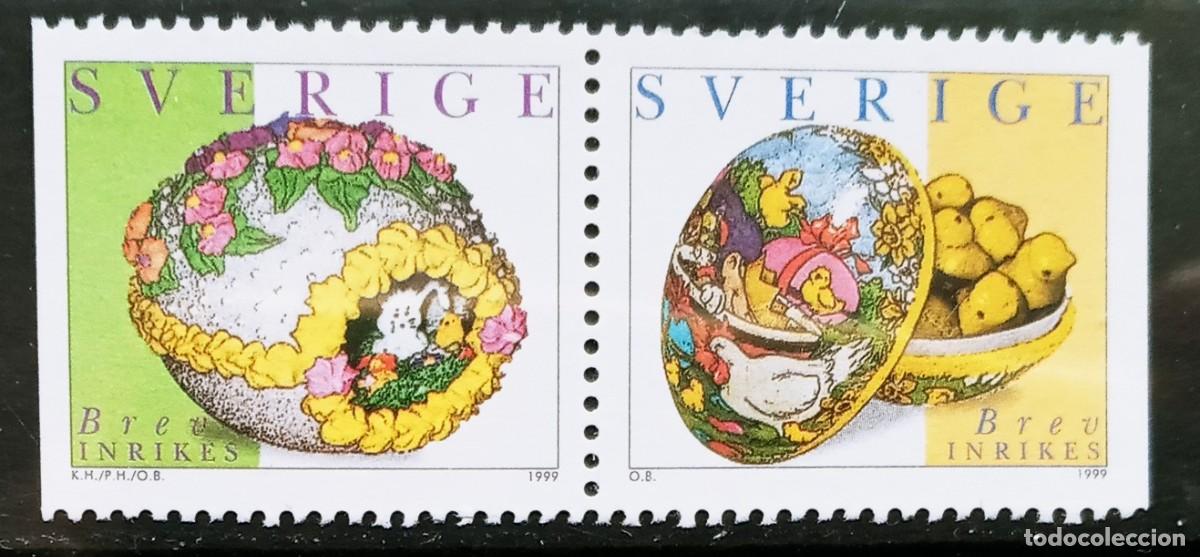 Sellos: SUECIA - IVERT 2078/79 NUEVO ** HUEVOS DE PASCUAS A&Ntilde;O 1999