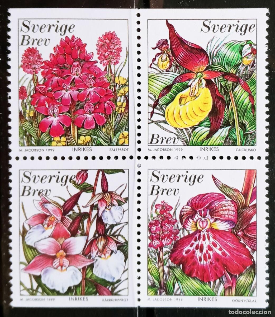 Sellos: SUECIA - IVERT 2096/99 NUEVO ** SERIE FLORES ORQUIDEAS A&Ntilde;O 1999