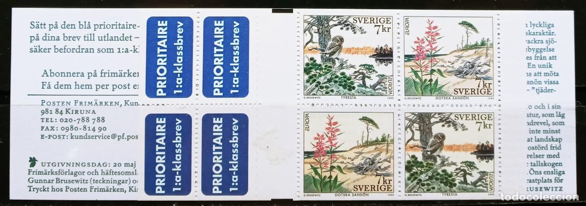 Sellos: SUECIA - IVERT 2104/05 CARNET C2104 NUEVO ** EUROPA CEPT A&Ntilde;O 1999 PARQUES NACIONALES