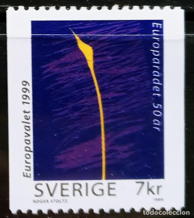 Sellos: SUECIA - IVERT 2106 NUEVO ** 50 ANIVERS DEL CONSEJO DE EUROPA A&Ntilde;O 1999