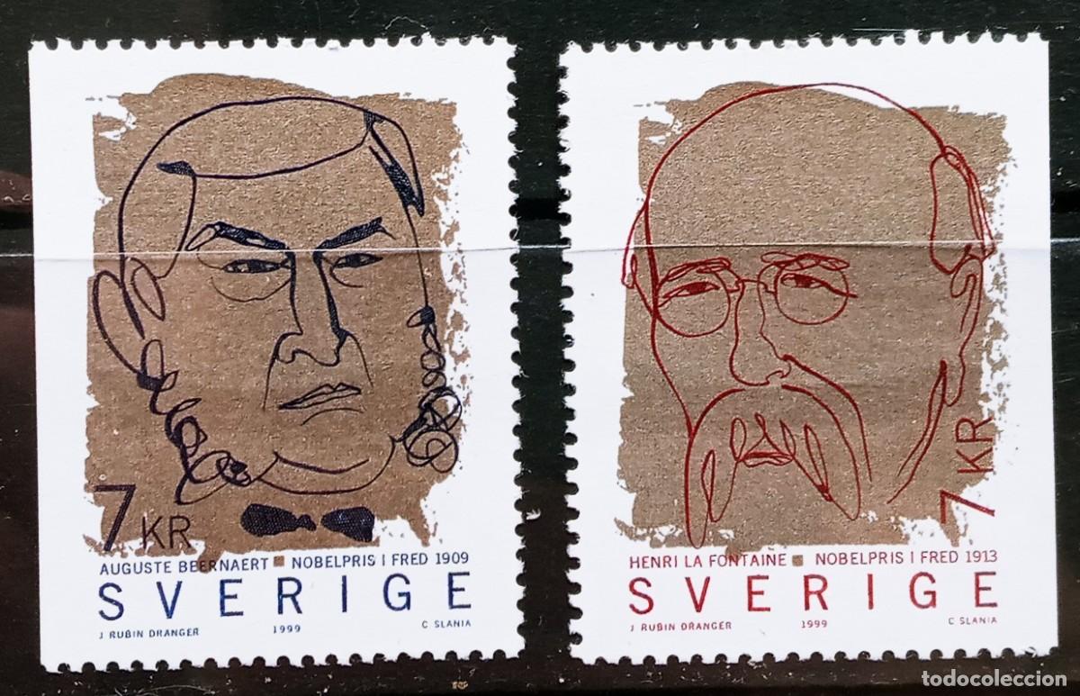 Sellos: SUECIA - IVERT 2123/24 NUEVOS ** PREMIOS NOBEL POLITICOS A&Ntilde;O 1999