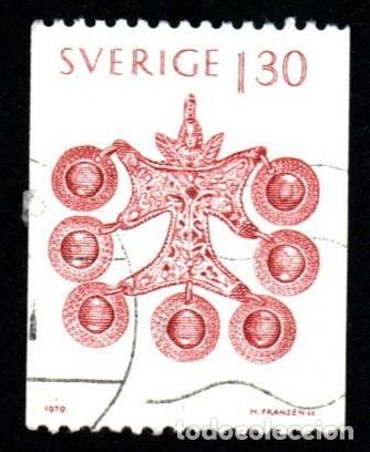 Sellos: Suecia. Cruz de Unnaryd. 1979 YT-1072 S. Completa. usado