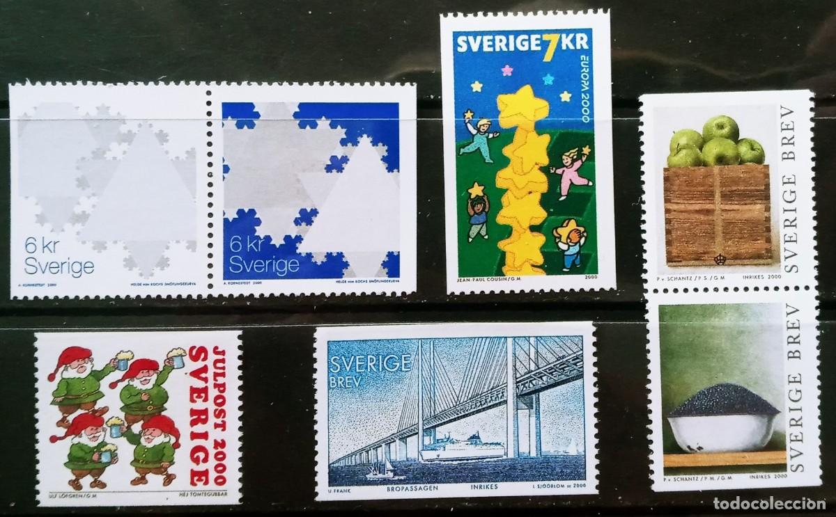 Sellos: SUECIA - IVERT LOTE 7 SELLOS NUEVOS ** DEL A&Ntilde;O 2000 - LOS DE LA FOTO