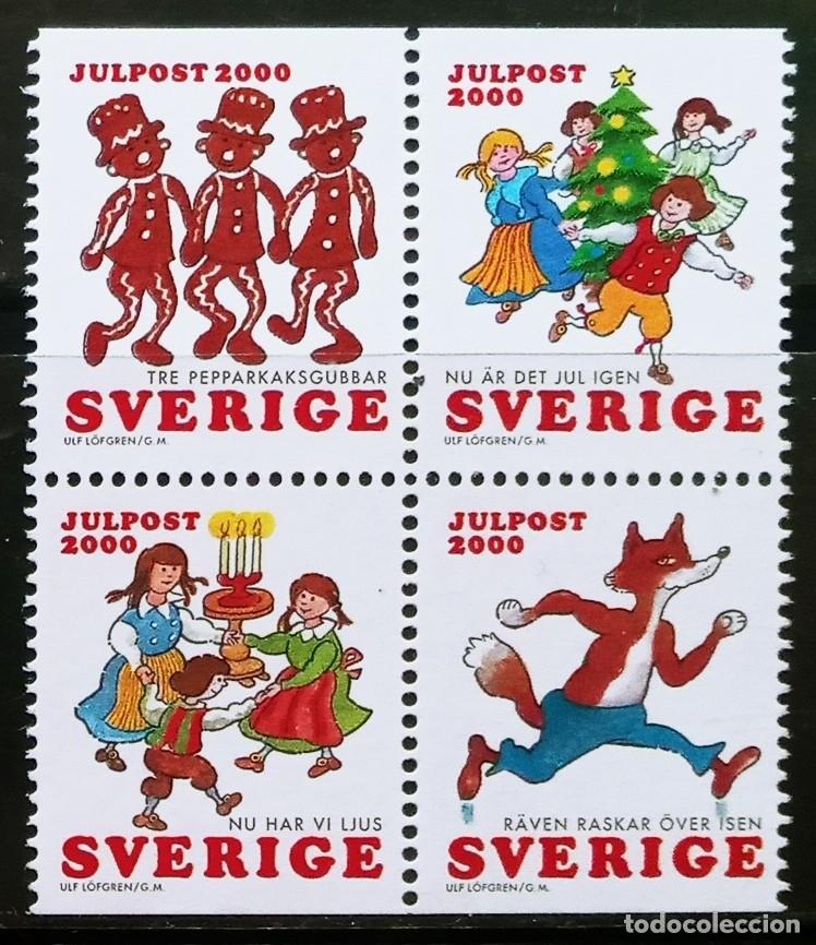Sellos: SUECIA - IVERT 2185/88 NUEVOS ** NAVIDAD A&Ntilde;O 2000