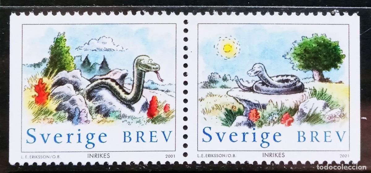 Sellos: SUECIA - IVERT 2195/96 NUEVOS ** A&Ntilde;O LUNAR CHINO LA SERPIENTE A&Ntilde;O 2001