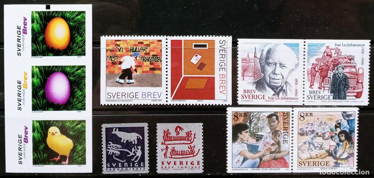 Sellos: SUECIA - IVERT LOTE 11 SELLOS NUEVOS ** LOS DE LA FOTO A&Ntilde;O 2001