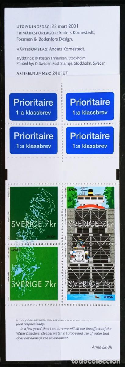 Sellos: SUECIA - IVERT 2214/17 CARNET C2414 NUEVOS ** SERIE EUROPA CEPT A&Ntilde;O 2001 - EL AGUA