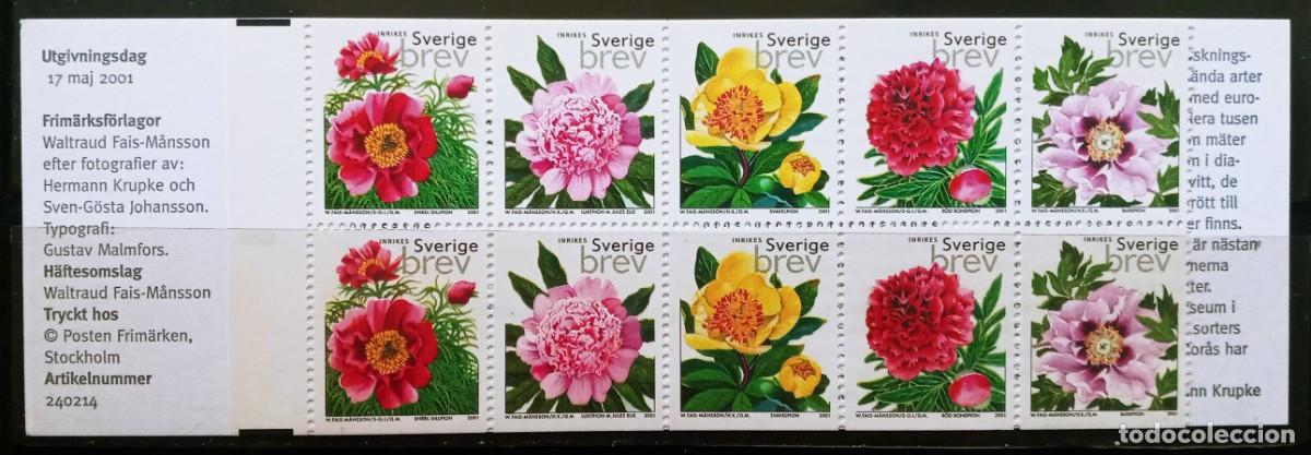 Sellos: SUECIA - IVERT 2220/24 CARNET C2220 NUEVOS ** SERIE FLORA A&Ntilde;O 2001
