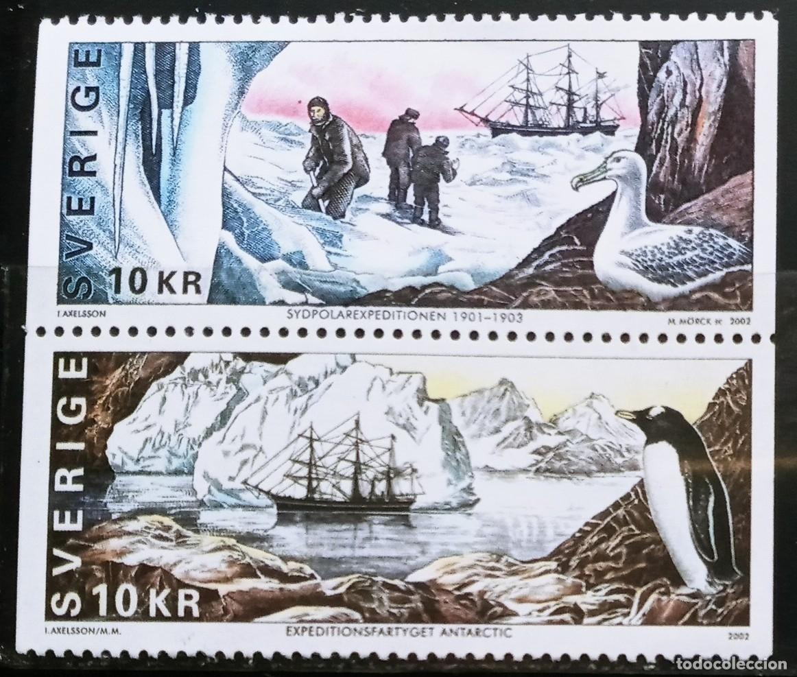 Sellos: SUECIA - IVERT 2248/49 NUEVOS ** CENTEN. PRIMERA EXPEDICION SUECA AL POLO SUR A&Ntilde;O 2002