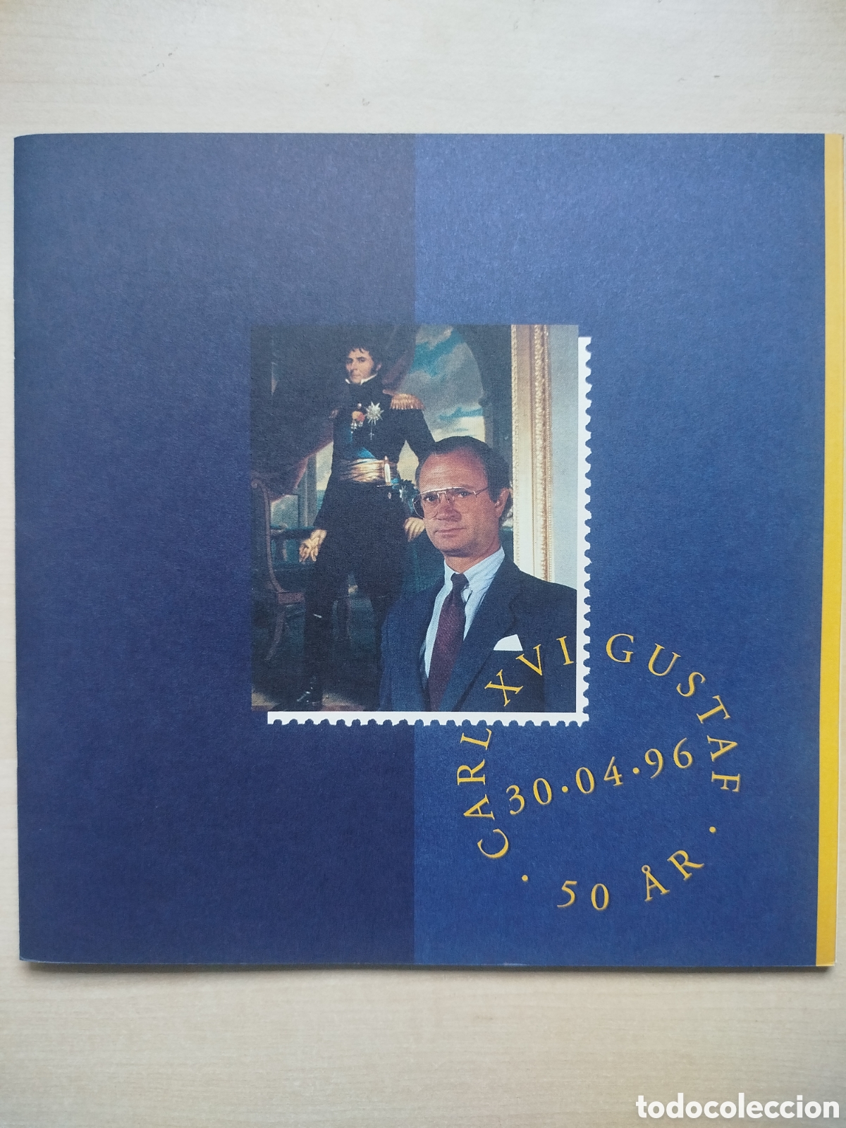 Sellos: Libro Folleto Filatelia Suecia 1996 - Rey Carlos XVI Gustavo 50 Aniversario - Con Hojas Bloque MNH
