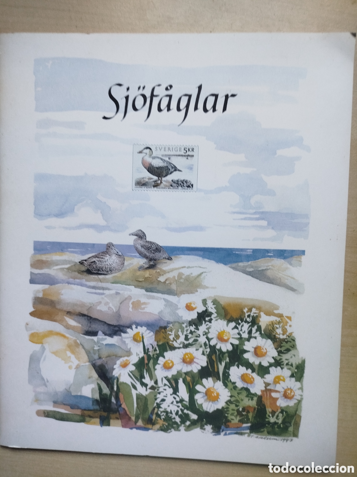 Sellos: Libro Folleto Filatelia Suecia 1993 - Sj&ouml;f&aring;glar (Aves Marinas) - Carnet Completo Sellos MNH