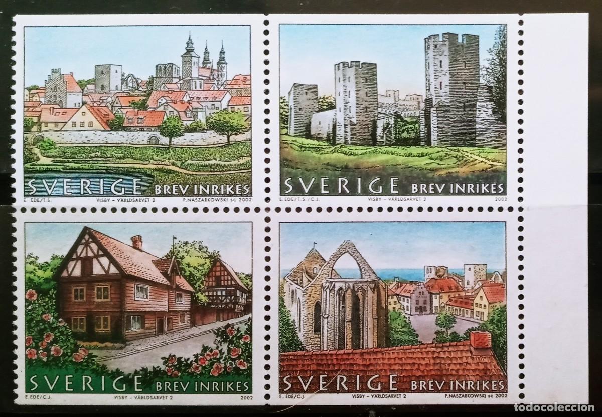 Sellos: SUECIA - IVERT 2264/67 NUEVOS ** VISBY PATRIMONIO MUNDIAL 2&ordf; SERIE A&Ntilde;O 2002