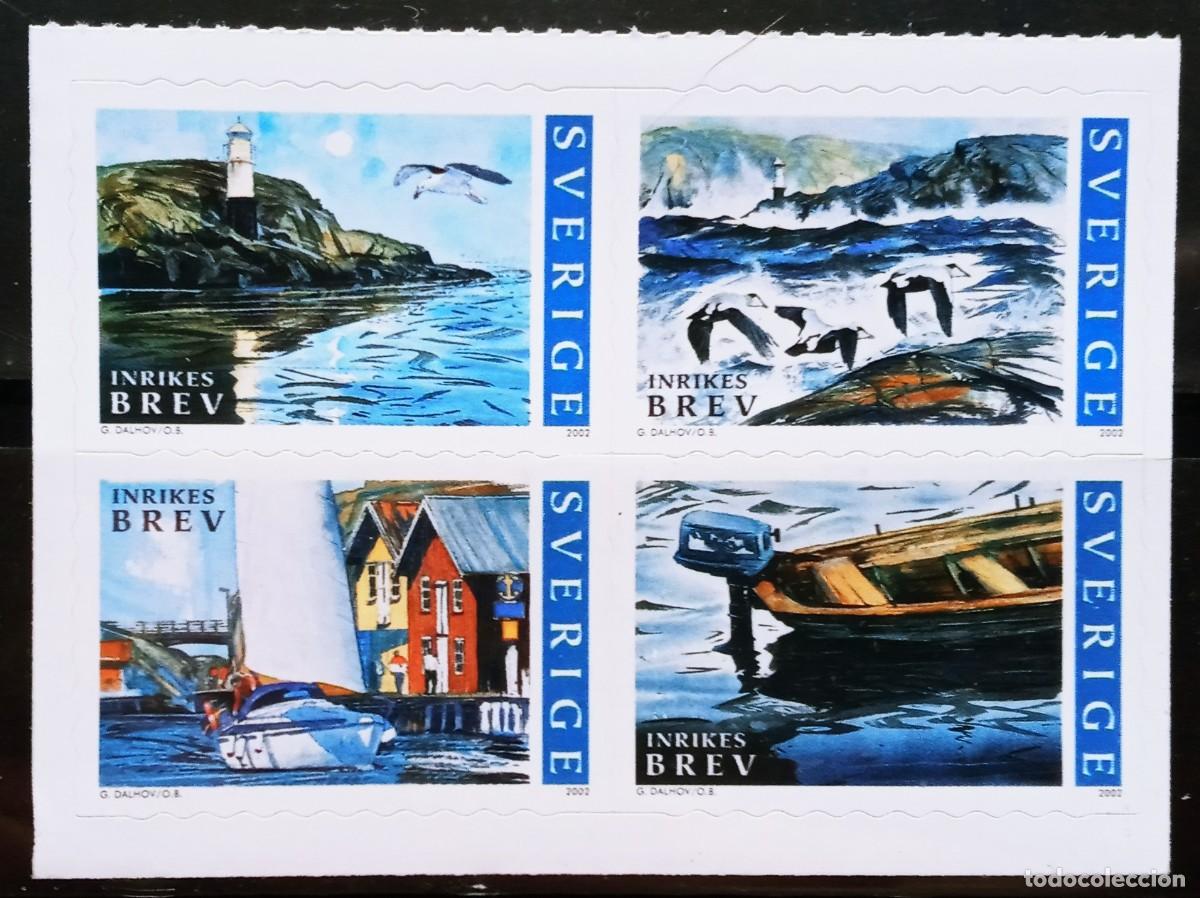 Sellos: SUECIA - IVERT 2281/84 NUEVOS ** VERANO EN BOHUSL&Auml;N ACUARELAS DE G&Ouml;RAN DALHOV A&Ntilde;O 2002