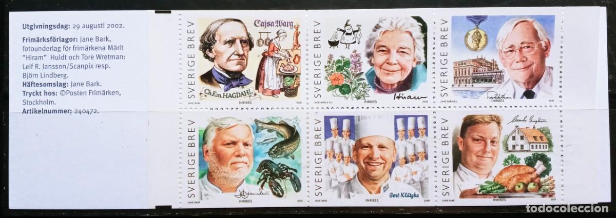 Sellos: SUECIA - IVERT 2286/91 CARNET C2286 NUEVOS ** GASTRONOMIA SUECA A&Ntilde;O 2002