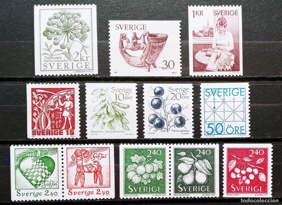 Sellos: SUECIA - IVERT LOTE 12 SELLOS NUEVOS ** LOS DE LA FOTO